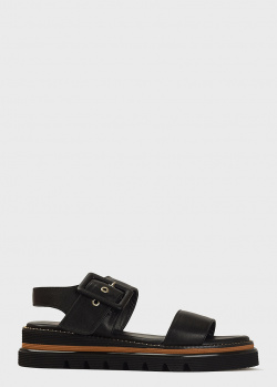 Сандалии черного цвета Repo с пряжкой, фото
